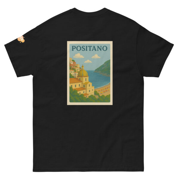 T-shirt Positano – dos imprimé côte amalfitaine colorée